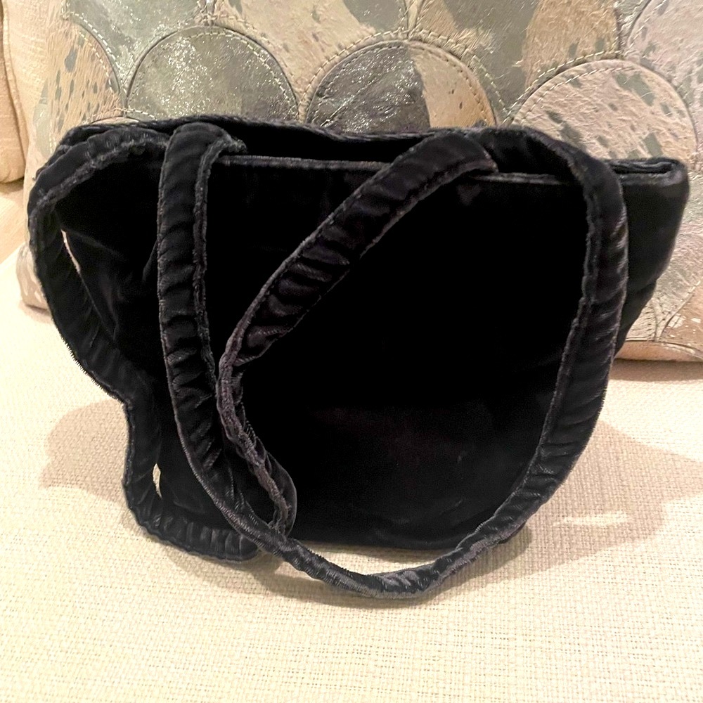 Elegant Dark Gray Velvet Bag